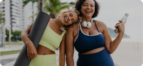Friends posing after fitness class – Ditesheim Cosmetic Surgery